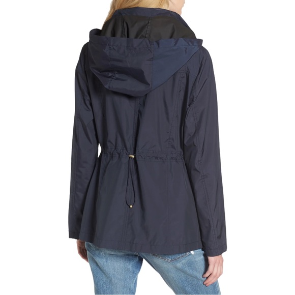 COLE HAAN Water Repellent Hooded Parka in Indigo Blue - NWT - Size Large - Picture 4 of 6